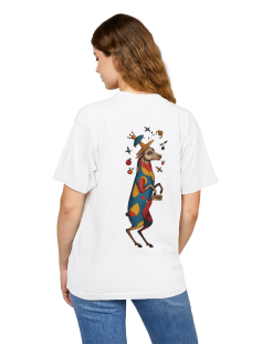 Royal Goat Print T-Shirt Kadın