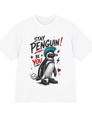 Stay Penguin! Punk Penguin Oversize Tişört