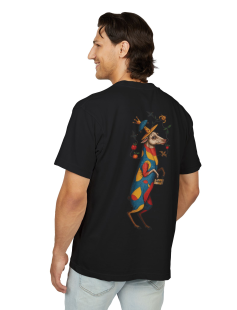 Royal Goat Print T-Shirt Erkek