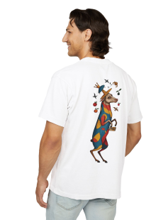 Royal Goat Print T-Shirt Erkek
