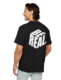 Be Real 3D Typography T-Shirt Erkek