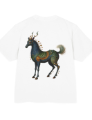 Mythic Deer Art Print T-Shirt Erkek