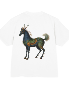 Mythic Deer Art Print T-Shirt Erkek