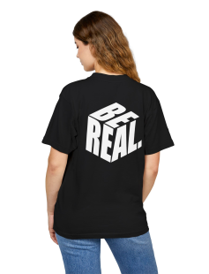 Be Real 3D Typography T-Shirt Kadın