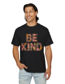 Be Kind Floral Typography T-Shirt Erkek