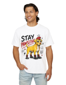Stay Pawsitive Punk Dog T-Shirt Erkek