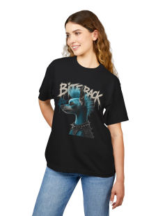 Bite Back Punk Dog T-Shirt Kadın