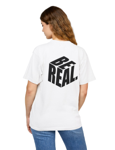 Be Real 3D Typography T-Shirt Kadın
