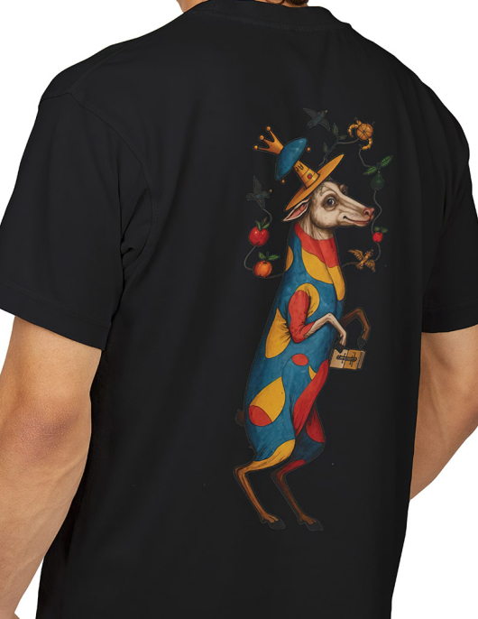 Royal Goat Print T-Shirt Erkek