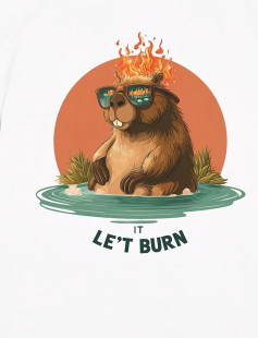 Let It Burn Chill Beaver T-Shirt Erkek