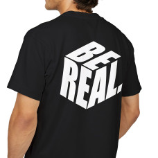 Be Real 3D Typography T-Shirt Erkek