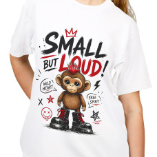 Small But Loud Punk Monkey T-Shirt Kadın