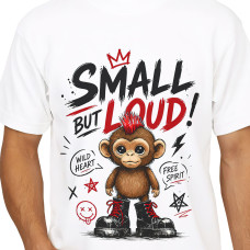 Small But Loud Punk Monkey T-Shirt Erkek