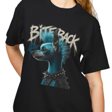 Bite Back Punk Dog T-Shirt Kadın