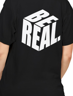 Be Real 3D Typography T-Shirt Kadın